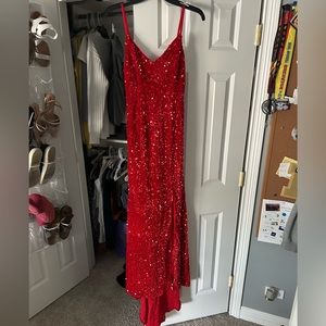 Red sequin prom/formal dress